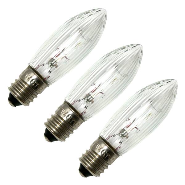1.5 watt 1.4 volt Clear European Special Screw Base Lucia Bulb (3 pack) for Crown & Candle